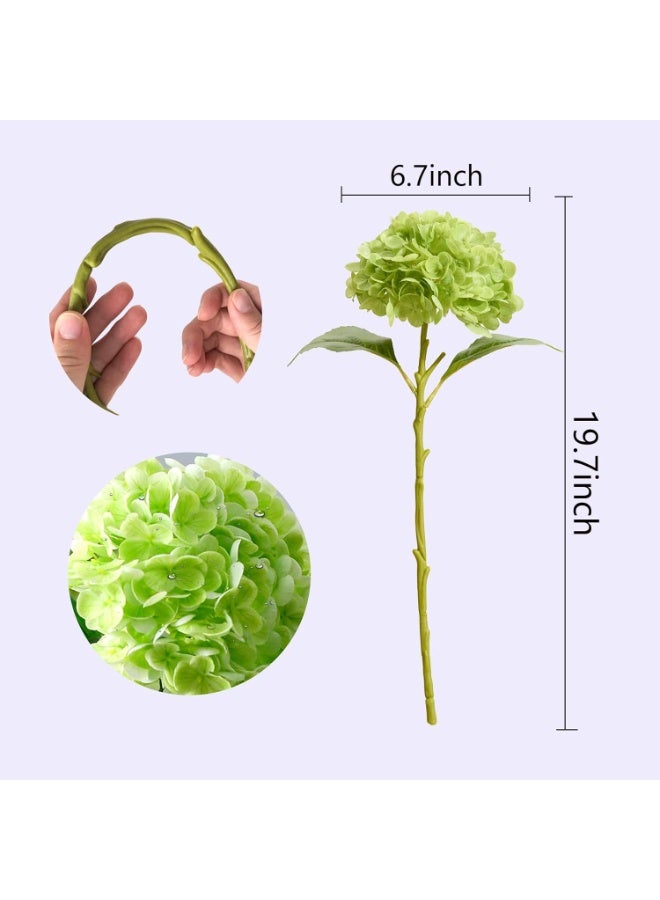 أزهار الكوبية الخضراء الاصطناعية ذات الملمس الواقعي (عبوة من 3 قطع) - 32 سم/12.6 بوصة، أزهار كوبية صناعية بساق وأوراق طويلة، أزهار كوبية صناعية واقعية لتزيين المنزل، وتنسيقات الزهور، وباقات الزفاف، وقطع الزينة المركزية. - Image 5